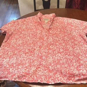 St. John’s Bay Men's Red Floral Shirt